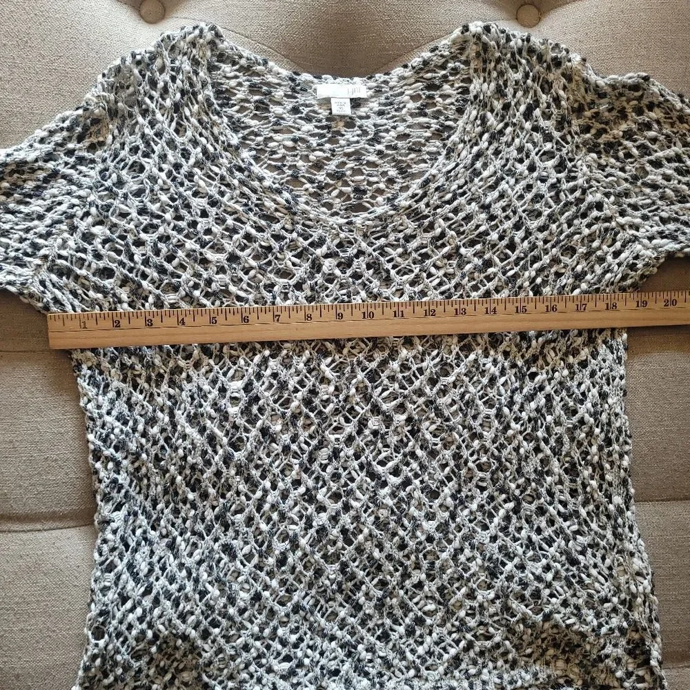 J.Jill Waffle Knit Popover Cover Up Long Sleeve Sweater Womens XSP